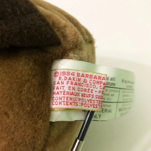 Vintage 1984 R Dakin Brown Beaver Stuffed Animal Plush Toy Sawdust Nature Babies - Picture 14 of 16